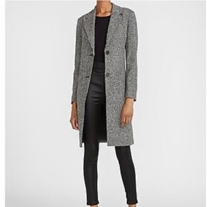 Express Houndstooth Two Button Car Coat